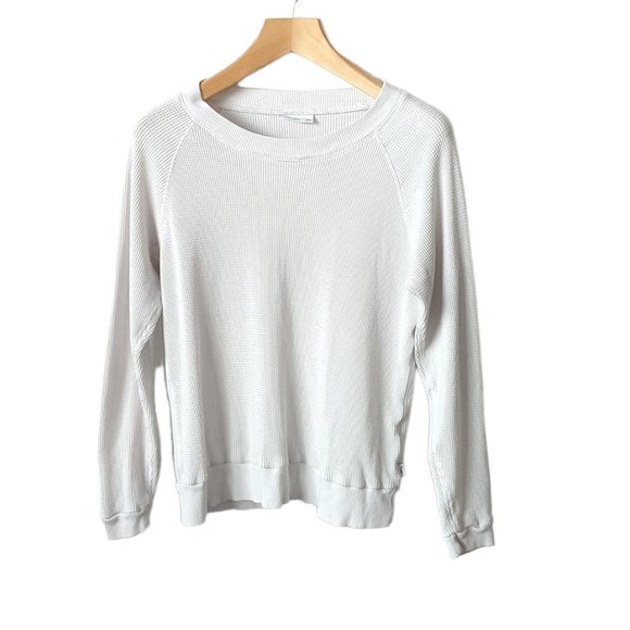 Aritzia TNA Andrews Waffle Longsleeve Thermal Crew-Neck Shirt - Picture 3 of 6